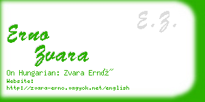 erno zvara business card